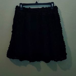 Worthington black floral skirt